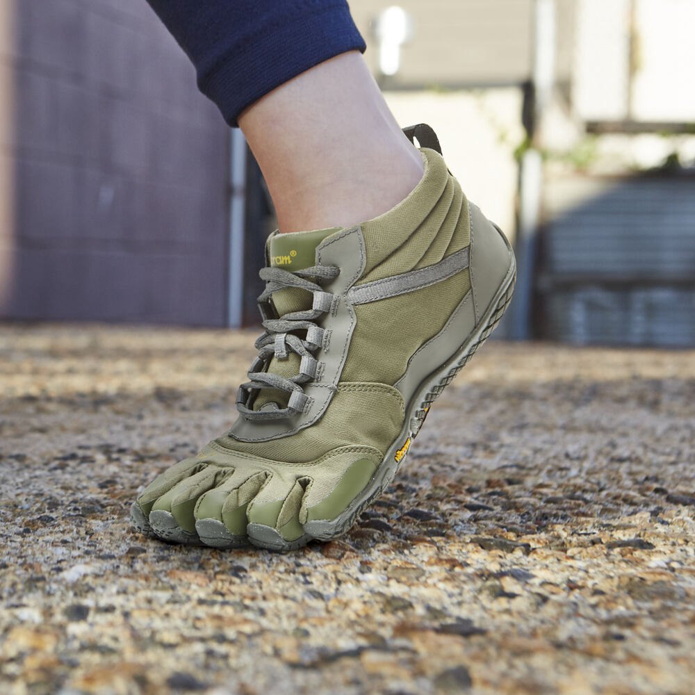 Zapatos De Trail Mujer Verde Oliva - FiveFingers V-Trek Insulated - ZURIOY-490